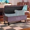 Baxton Studio Esther Modern and Contemporary Grey Velvet Fabric and Dark Brown Finished Wood Storage Ottoman 178-11296-Zoro - alternate 3